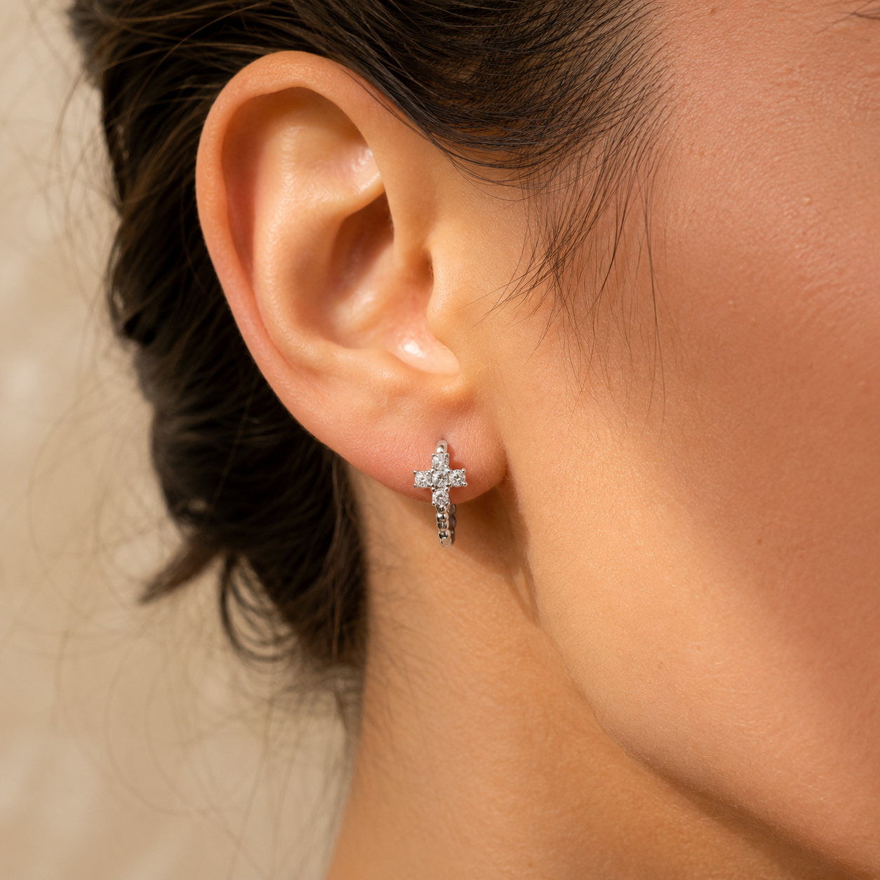 Aretes Cruz Celestial