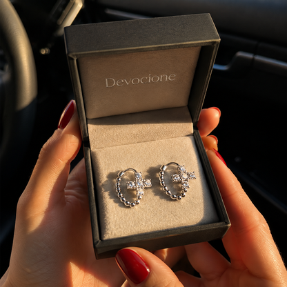 Aretes Cruz Celestial