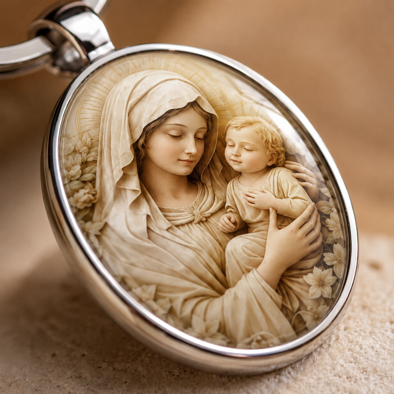 Llavero Virgen María Retro